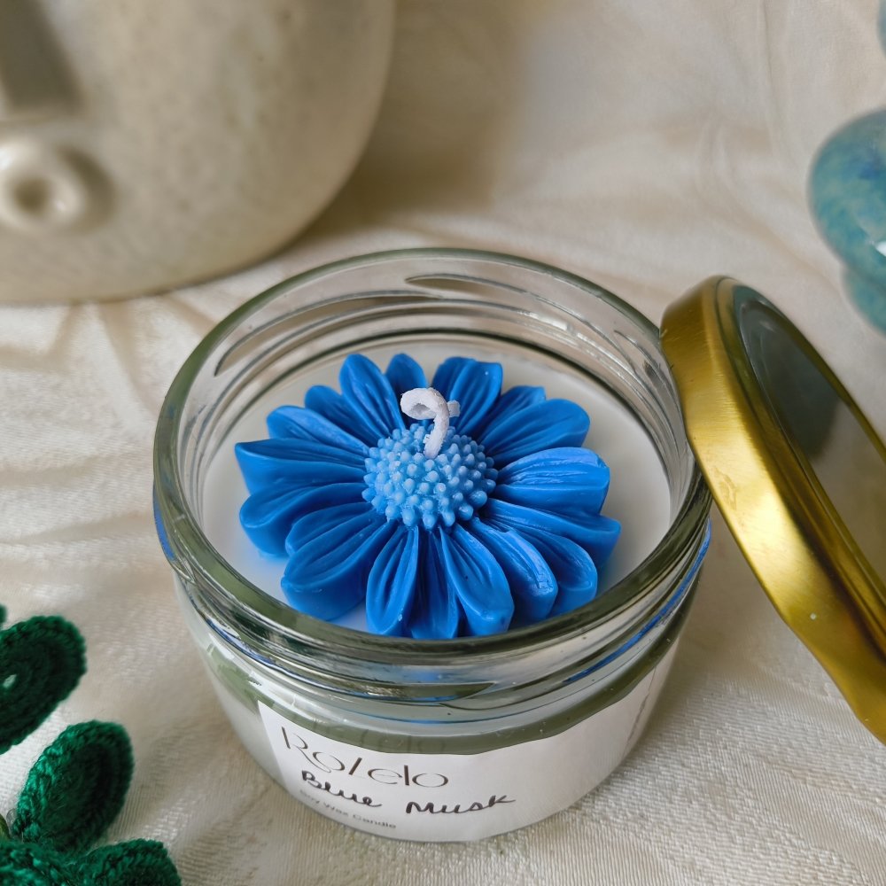 Jar Candle Scented - Blue Musk
