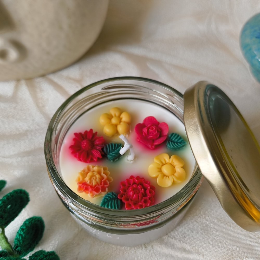 Jar Candle Scented - Rose