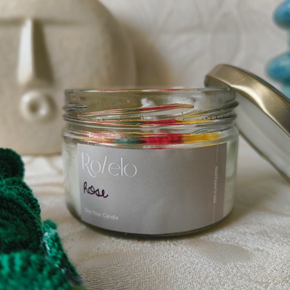 Jar Candle Scented - Rose - Image 2