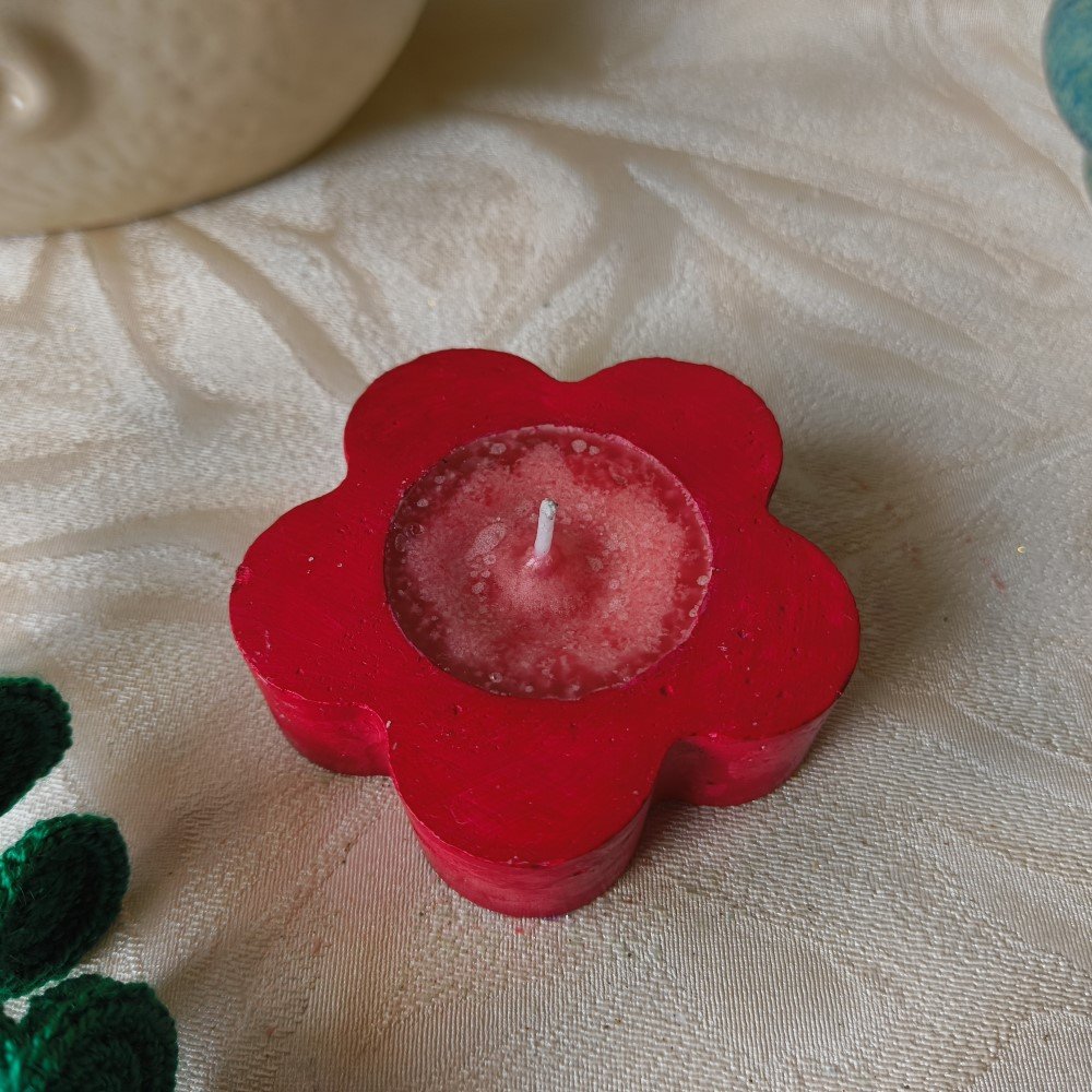 Flower Candle - Cemented - Image 3