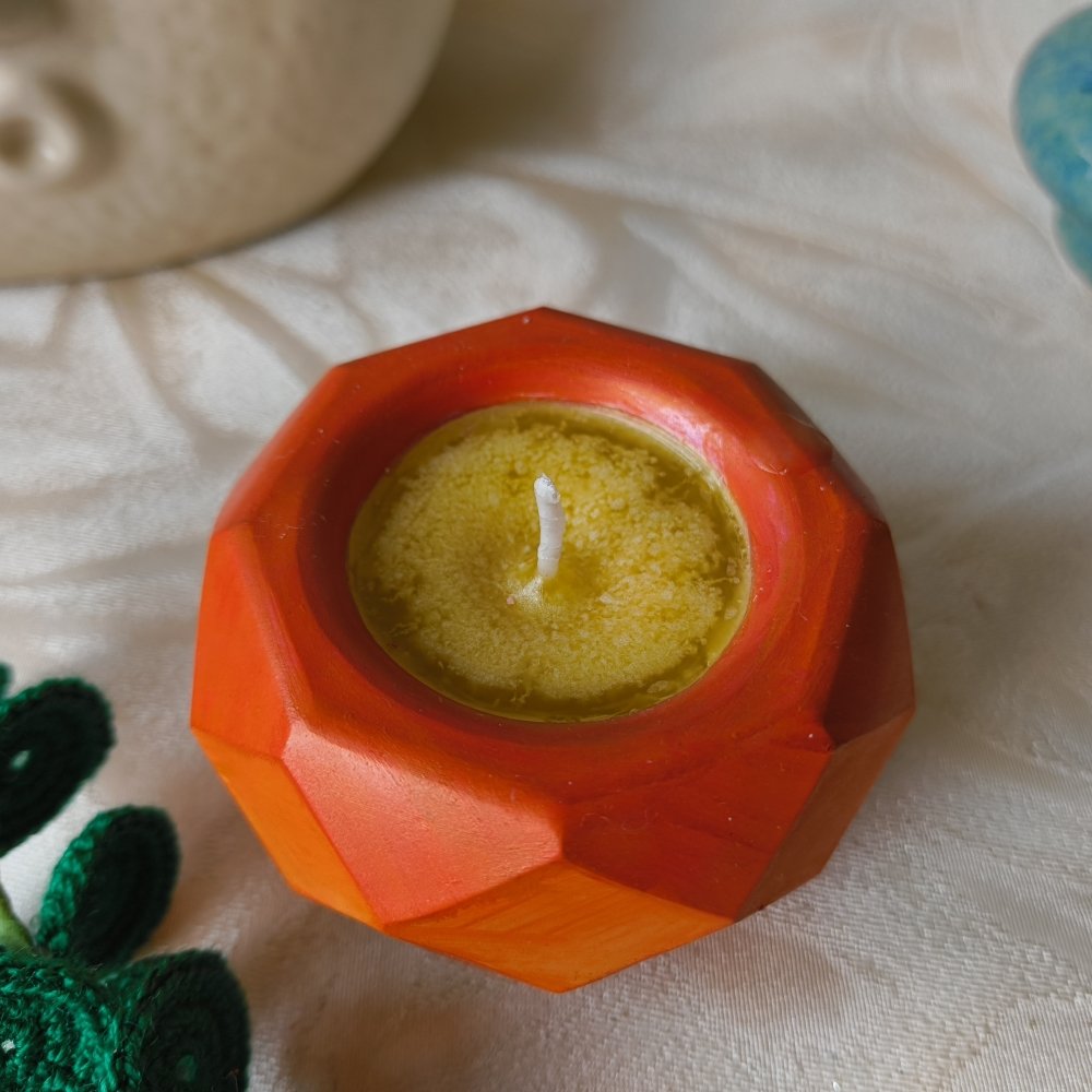 Geometric Candle - Cemented